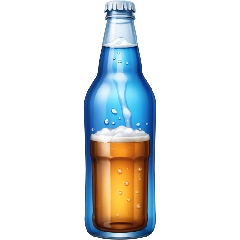 Dark bud light Beer in a water bottle emoji