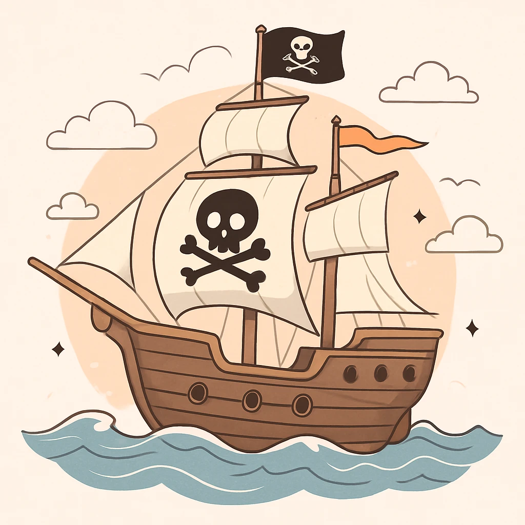 pirate ship emoji
