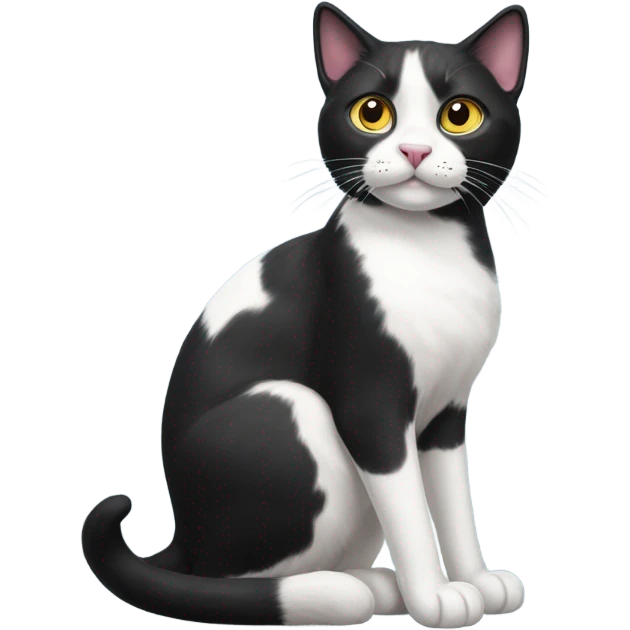 black and white cat emoji