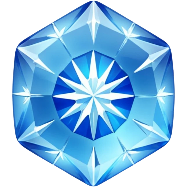Blue Gem with an Ice Flake Inside emoji