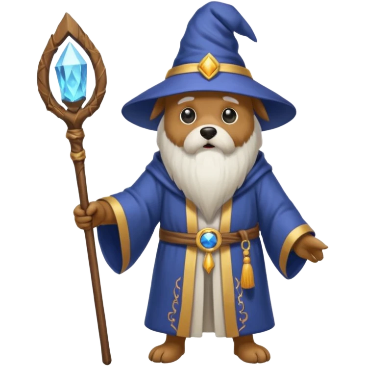 Dog wizard emoji