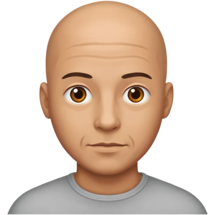 a portrait of bald man  emoji