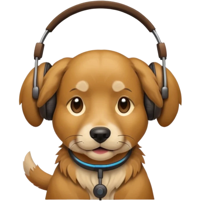 dog wearing headphones emoji