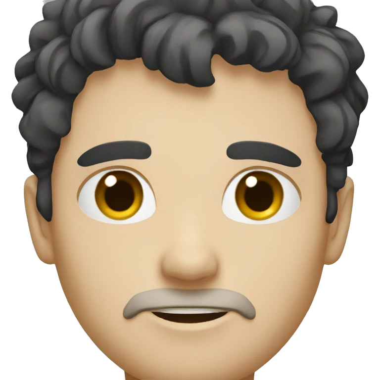 white male with messy black hir emoji