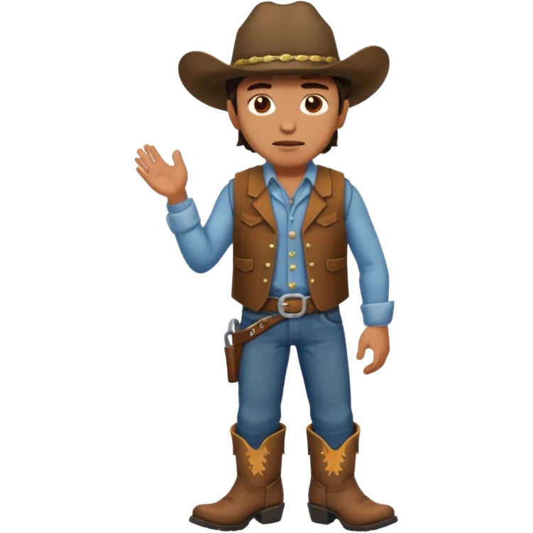 fly hatless cowboy  emoji