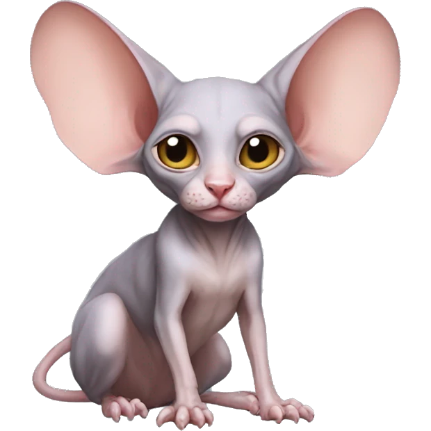 Cool Bat-Sphynx-Rat-Mouse-Rodent-Hybrid full body emoji