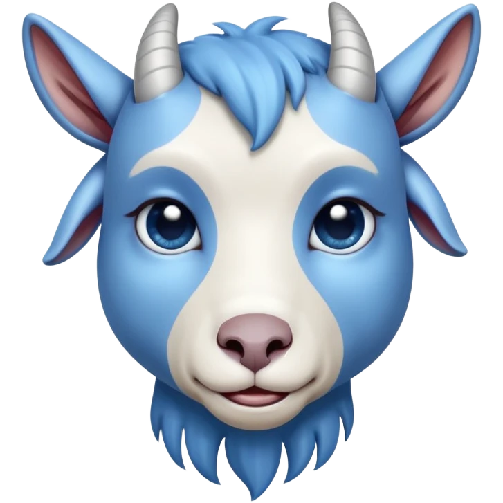 Very sad-crying-beautiful-small-full body blue goat emoji
