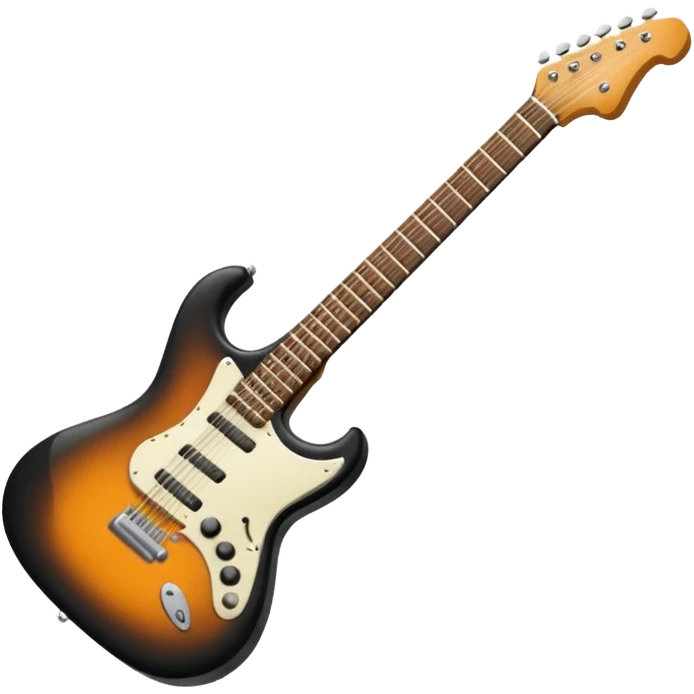 Bana elektronik gitar emojisi yap ama bir tane yüz emojisinin elinde olsun elektronik gitar siyah olsun  emoji