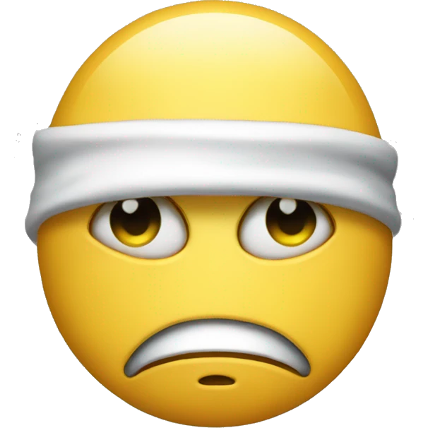 Buff pouting smiley face emoji