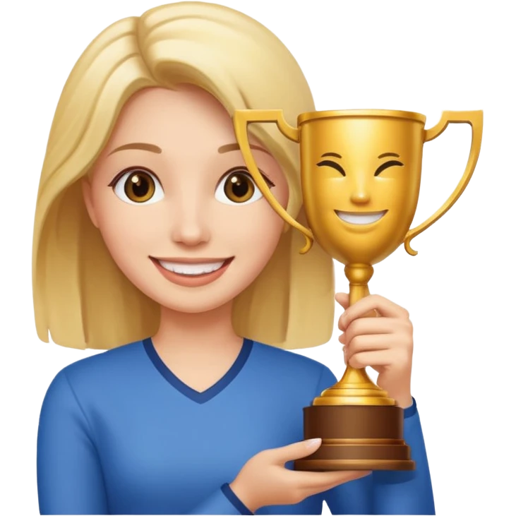 Women holding trophy emoji