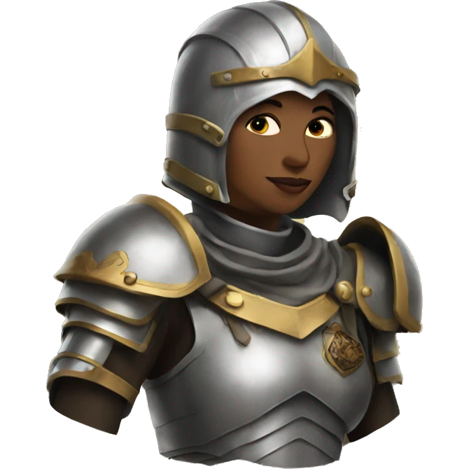 woman wearing armor smoking a cigarette emoji