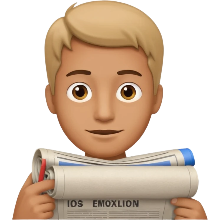 man with rolled newspaper emoji