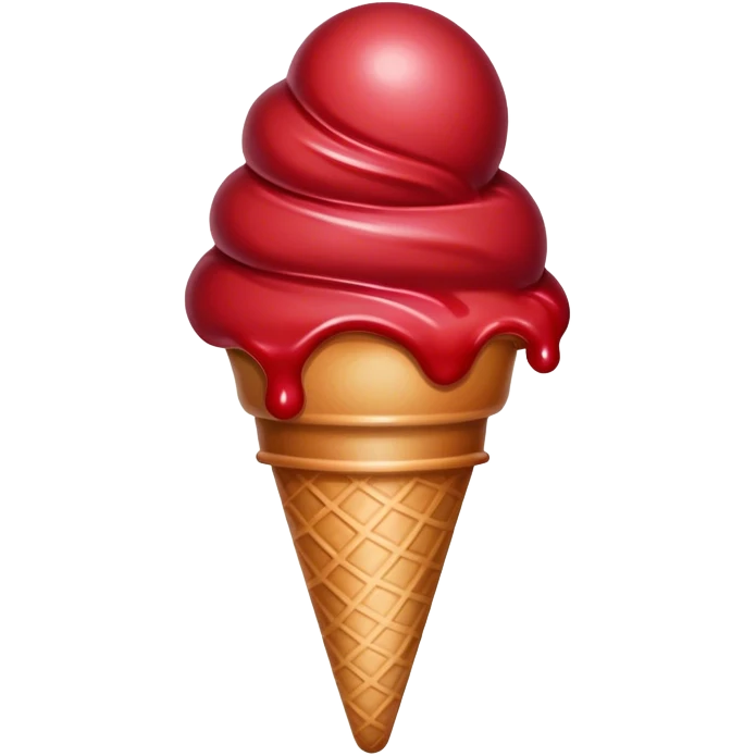 Ice cream dark red emoji