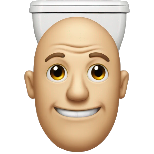 Evil toilet man emoji