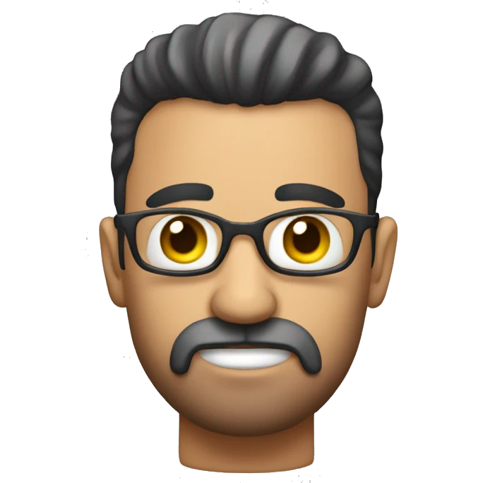 Hombre con anteojos tomando mate emoji