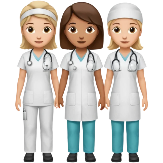 equipo de hospital enfermeras emoji
