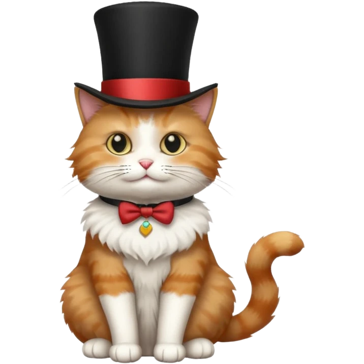 cat wearing a tophat emoji