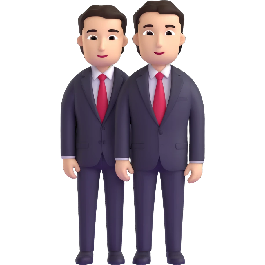 business suit black with red tie emoji