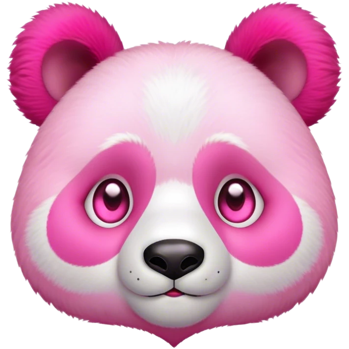 Pink Panda With Pink Heart Eyes emoji