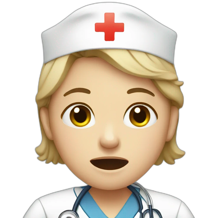 Nurse crying emoji