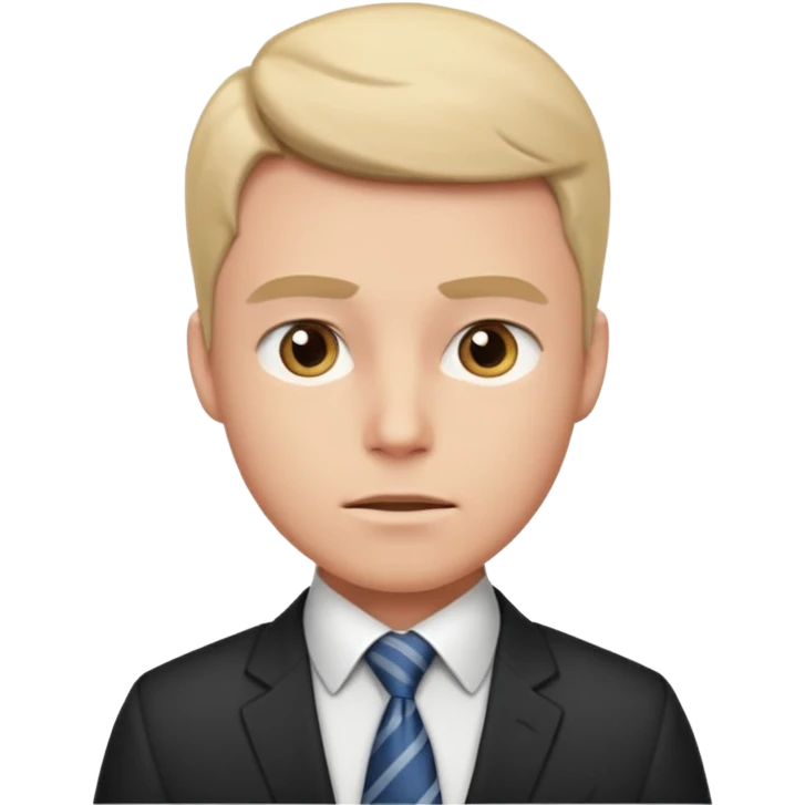man's head, determined expression, job interview vibe emoji