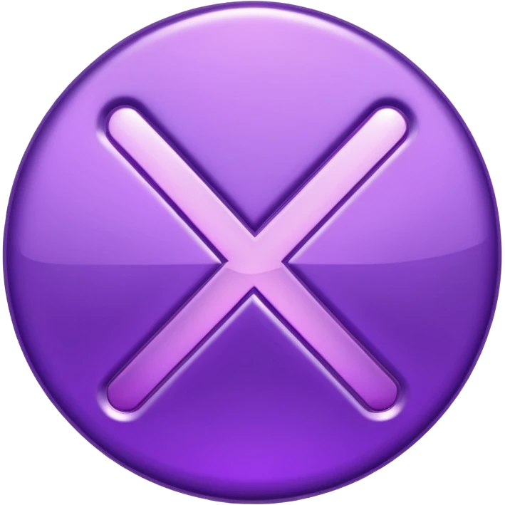 glitter purple symbol cancel emoji