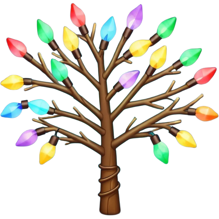 Christmas lights strand emoji