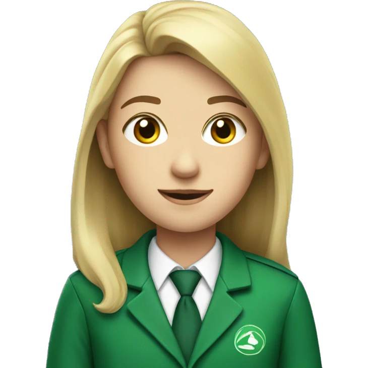 A student in green school uniform emoji