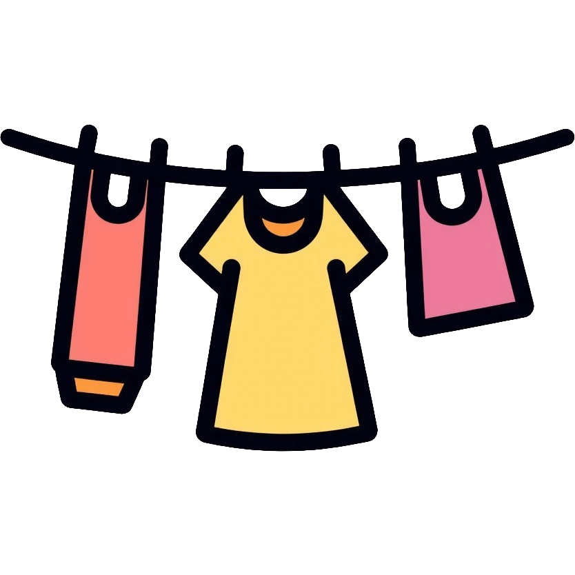 clothes hanging on laundry line emoji