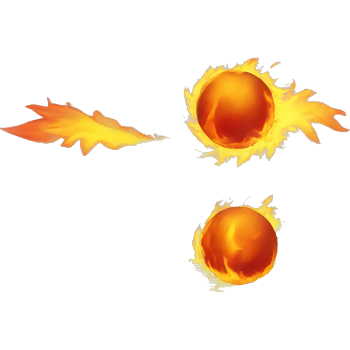 ball of fire flying by fireball emoji