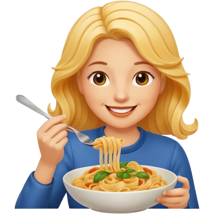 the woman who eats pasta emoji