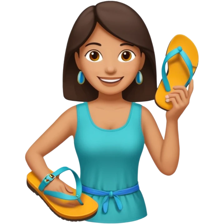 Mexican mom with a sandal on her hand  emoji