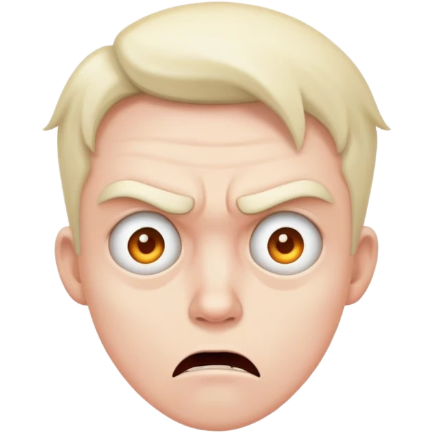 mad, disturbed, confused face  emoji