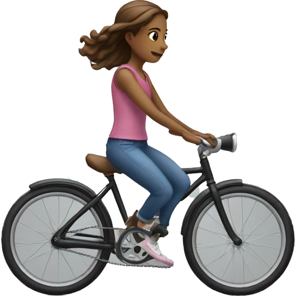 Make a bike with a girl on it emoji