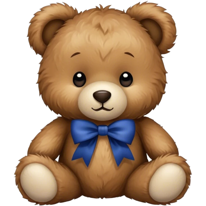 Teddy with dark blue bow emoji