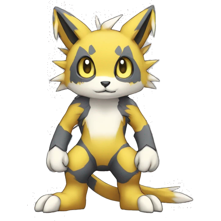 cute cool edgy beautiful Digimon-Fakemon-animal full body emoji
