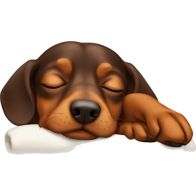 Daschund sleeping  emoji