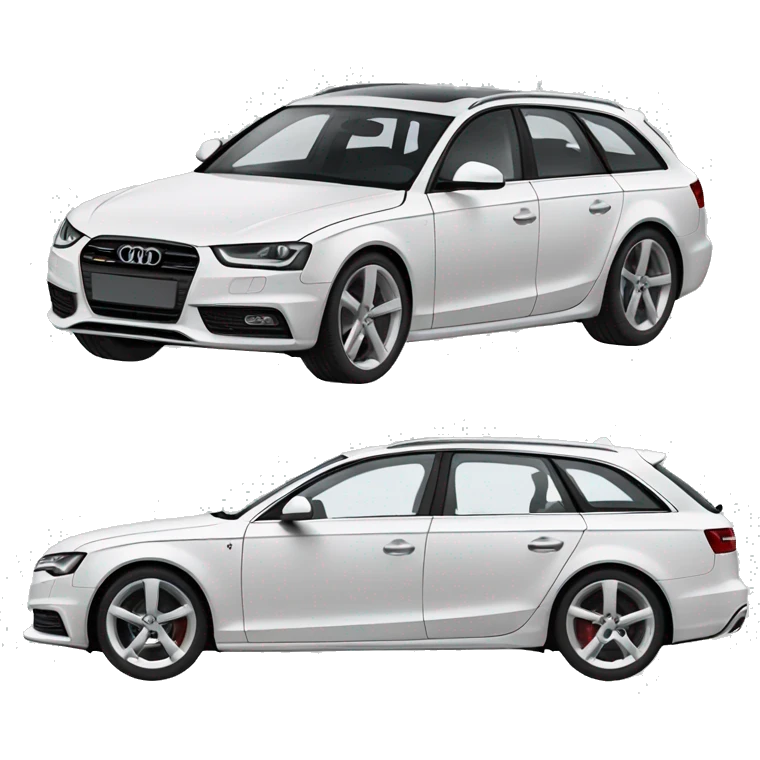 White Audi A4 Avant emoji