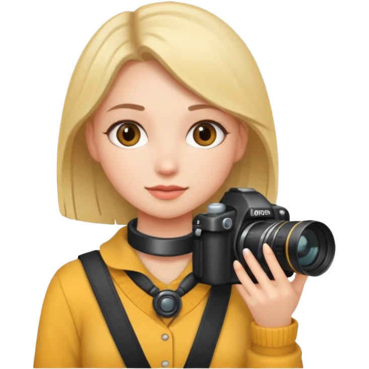 девушка фотограф emoji