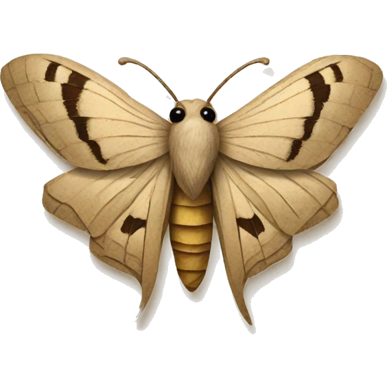 Moth made out of a book emoji