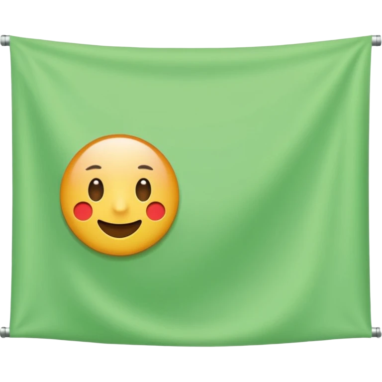 Flat light green horizontal banner emoji