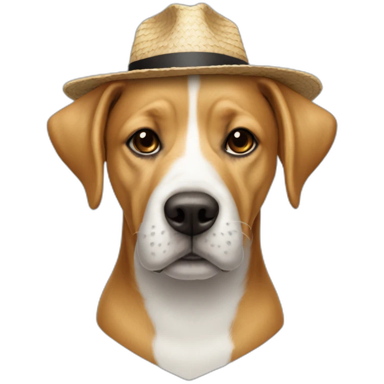 Chien avec un chapeau  emoji