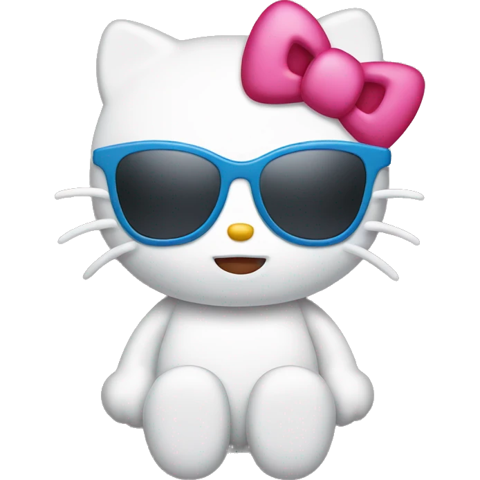 Hello Kitty wearing sunglasses emoji