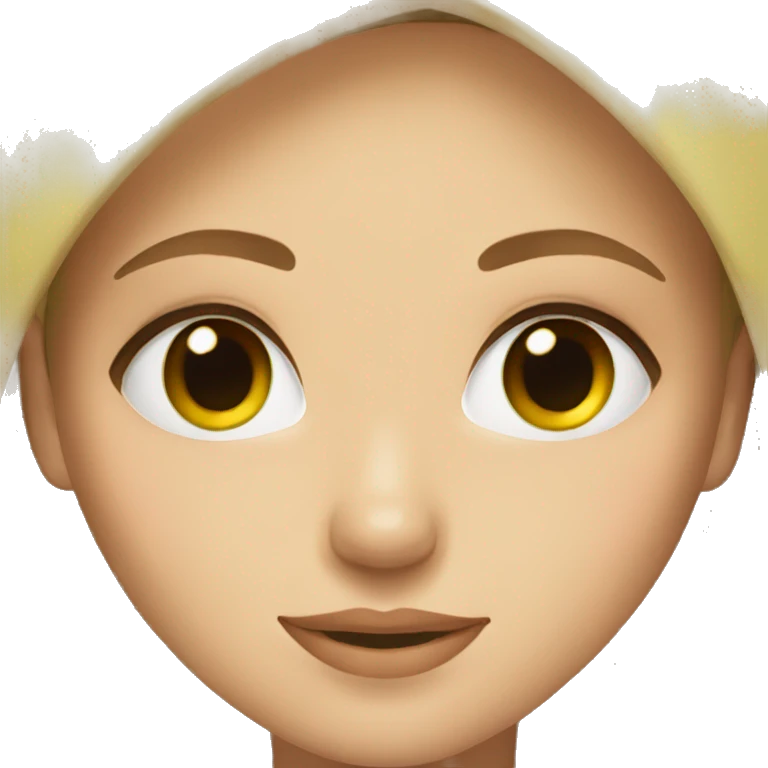 Brunette girl with brown eyes and a blonde girl with green eyes  emoji