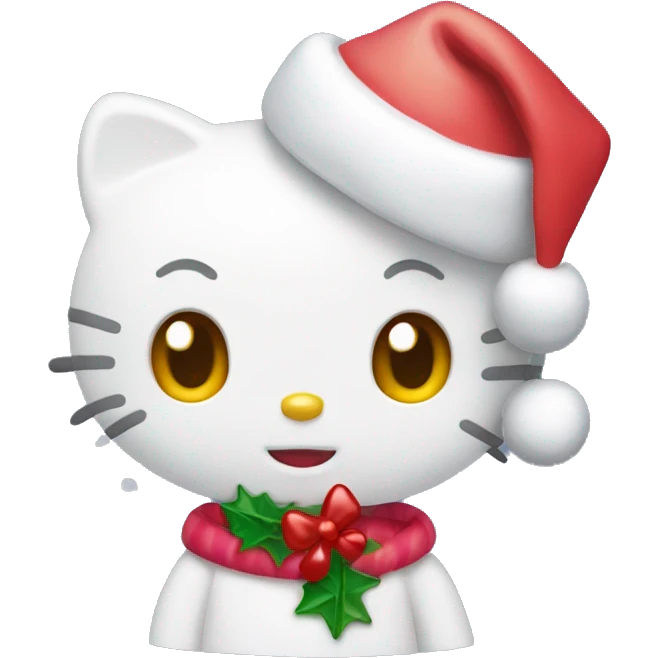 Hello kitty christmas emoji