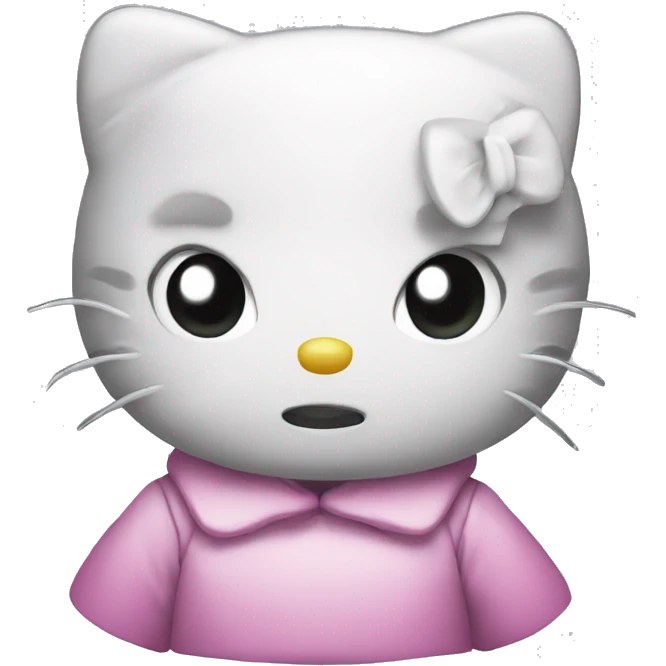 Hello Kitty  looking evil and over it  emoji