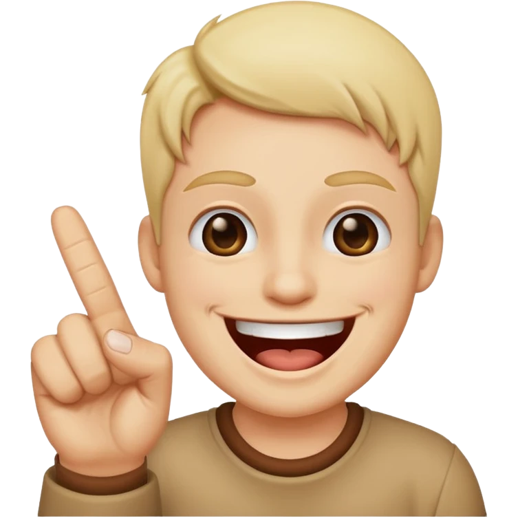 Middle finger up with laughing face emoji