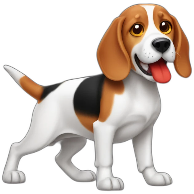 beagle throwing up red sauce emoji