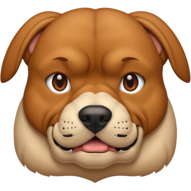A very muscular dog emoji