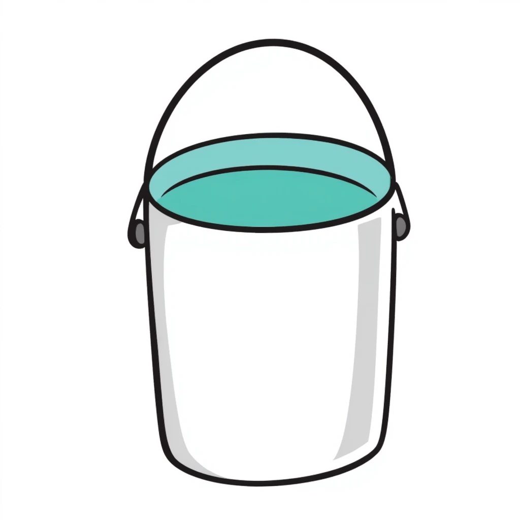 bucket of teal paint emoji